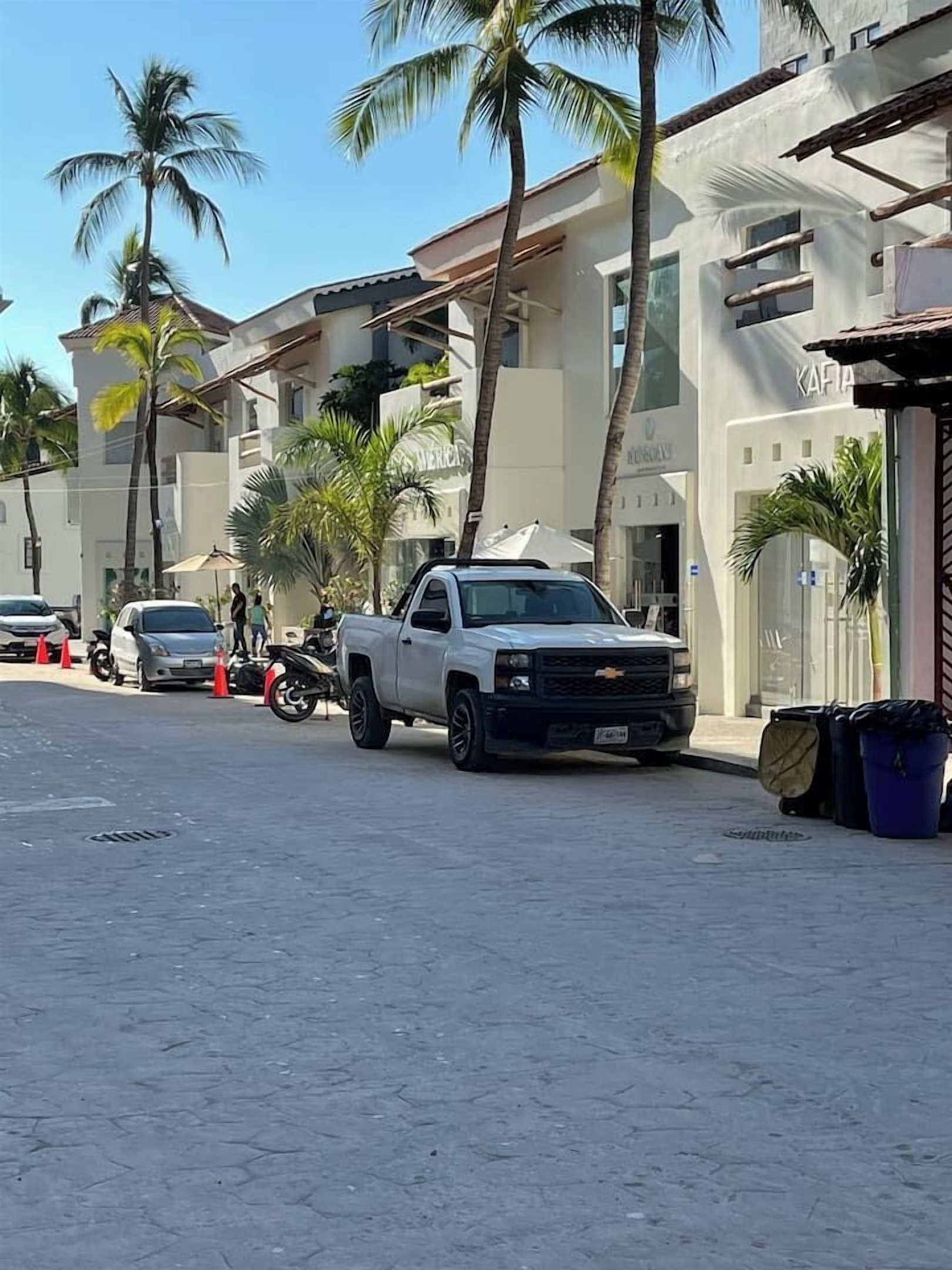 View of the street Life is located.