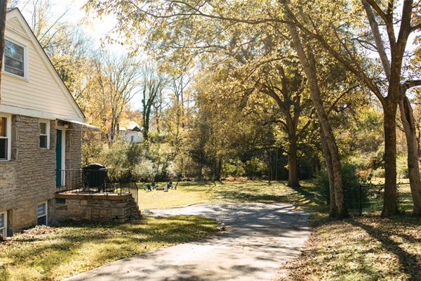Driveway parking area for up to 3 vehicles.