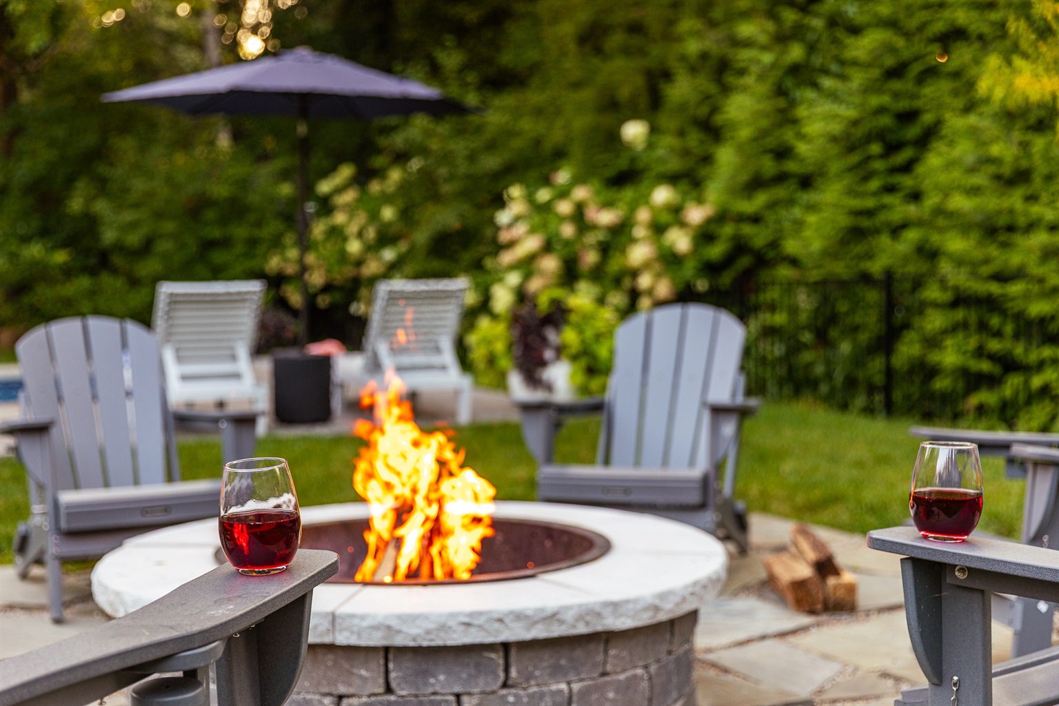 Enjoy a Michigan summer around the firepit!