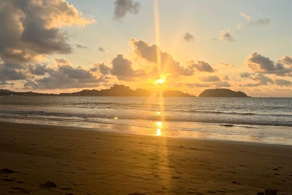 Sunset looking towards Playa Flamingo and the marina.  Walking to the beach and catching the last rays of sunlight in the evening are essential to visiting Laguna Azul.