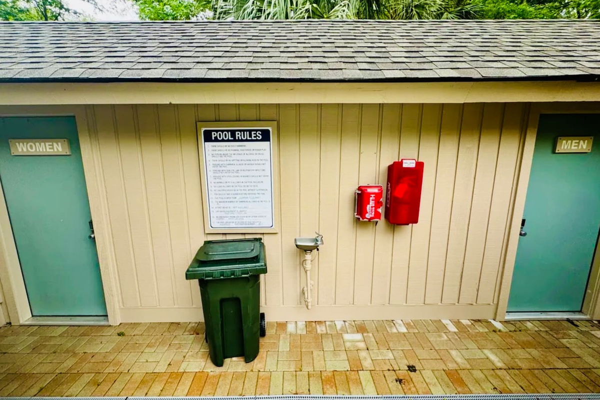 Pool restrooms
