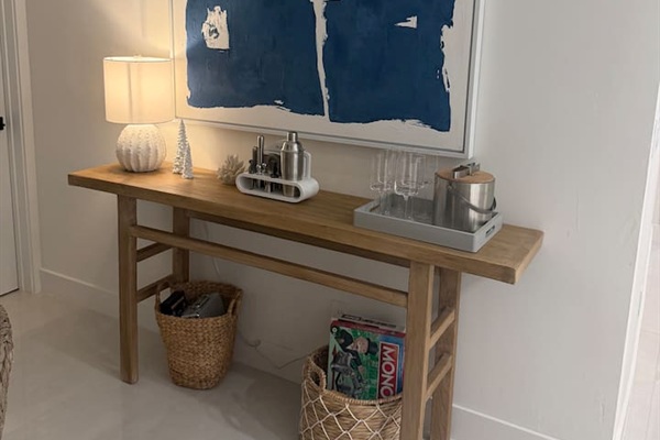 Table by kitchen table