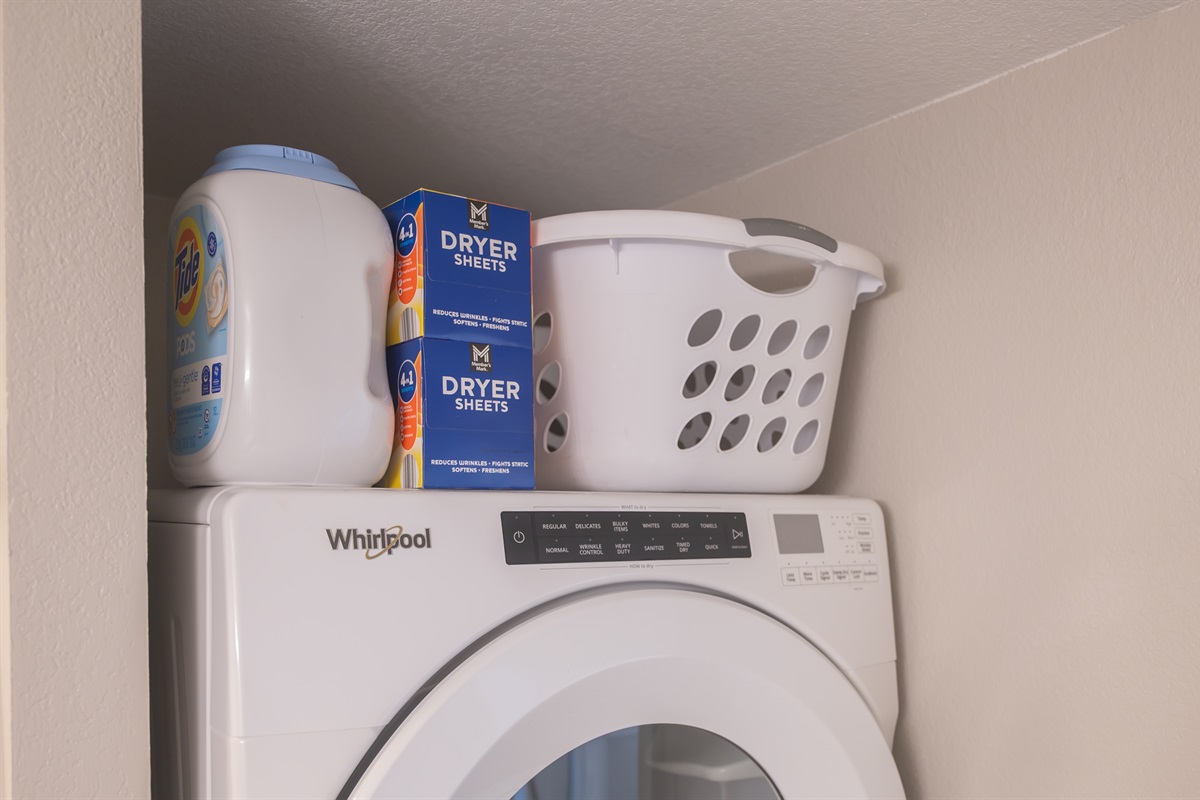 Full size washer and dryer to keep things easy during your stay