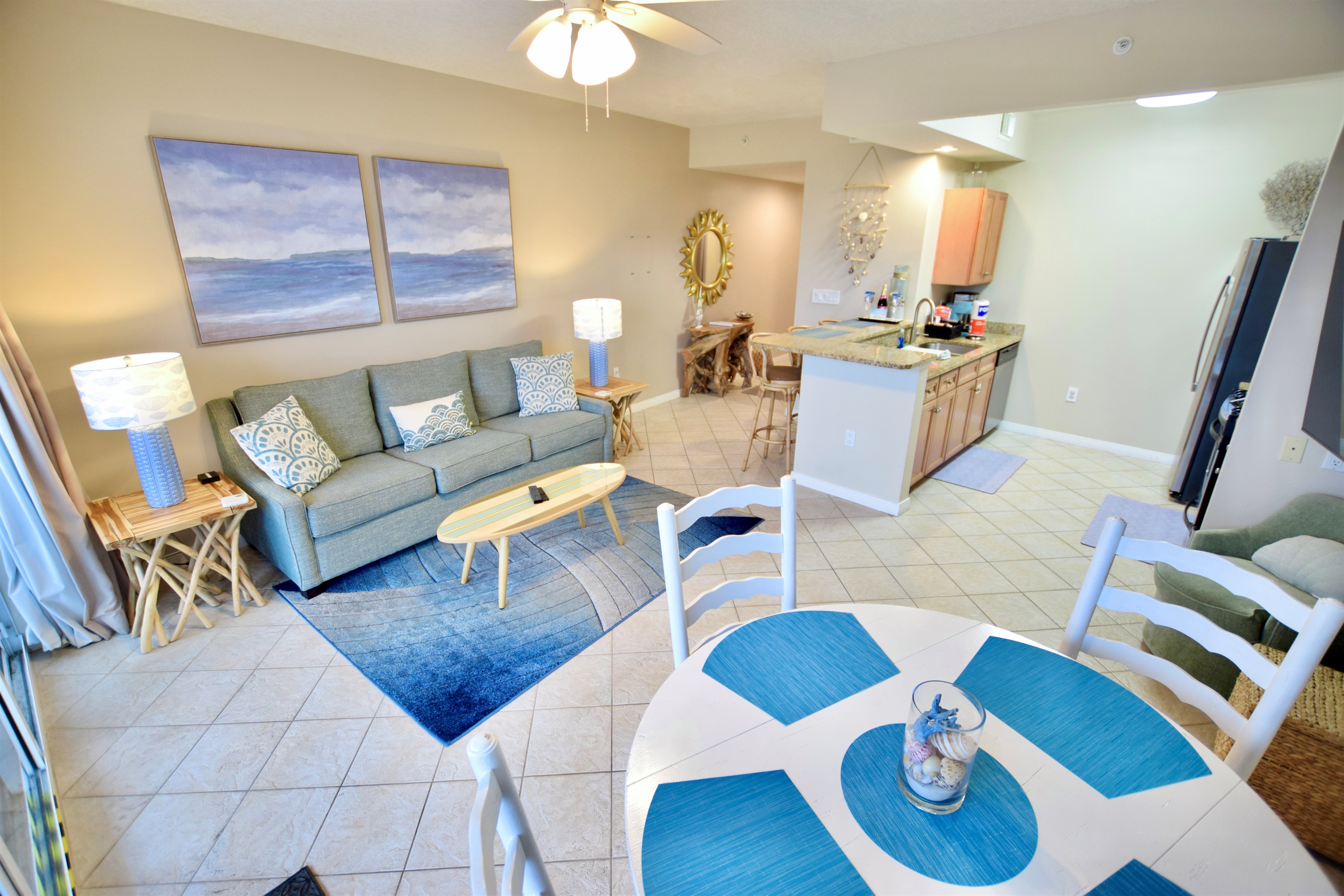 Destin West Gulfside #309: Living Room