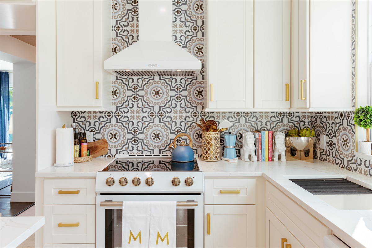 Our chef's kitchen is a dream, with everything you need to make memorable home-cooked meals.