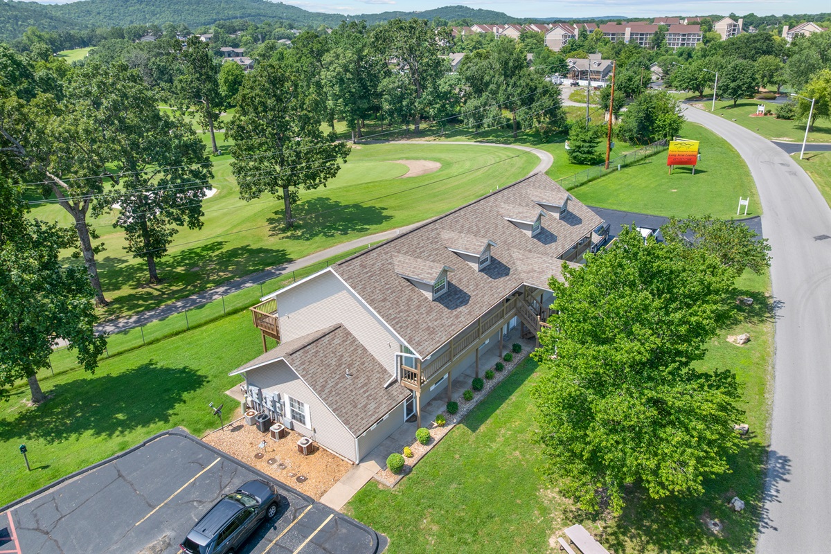 Spacious green space right outside your door—perfect for stretching your legs.