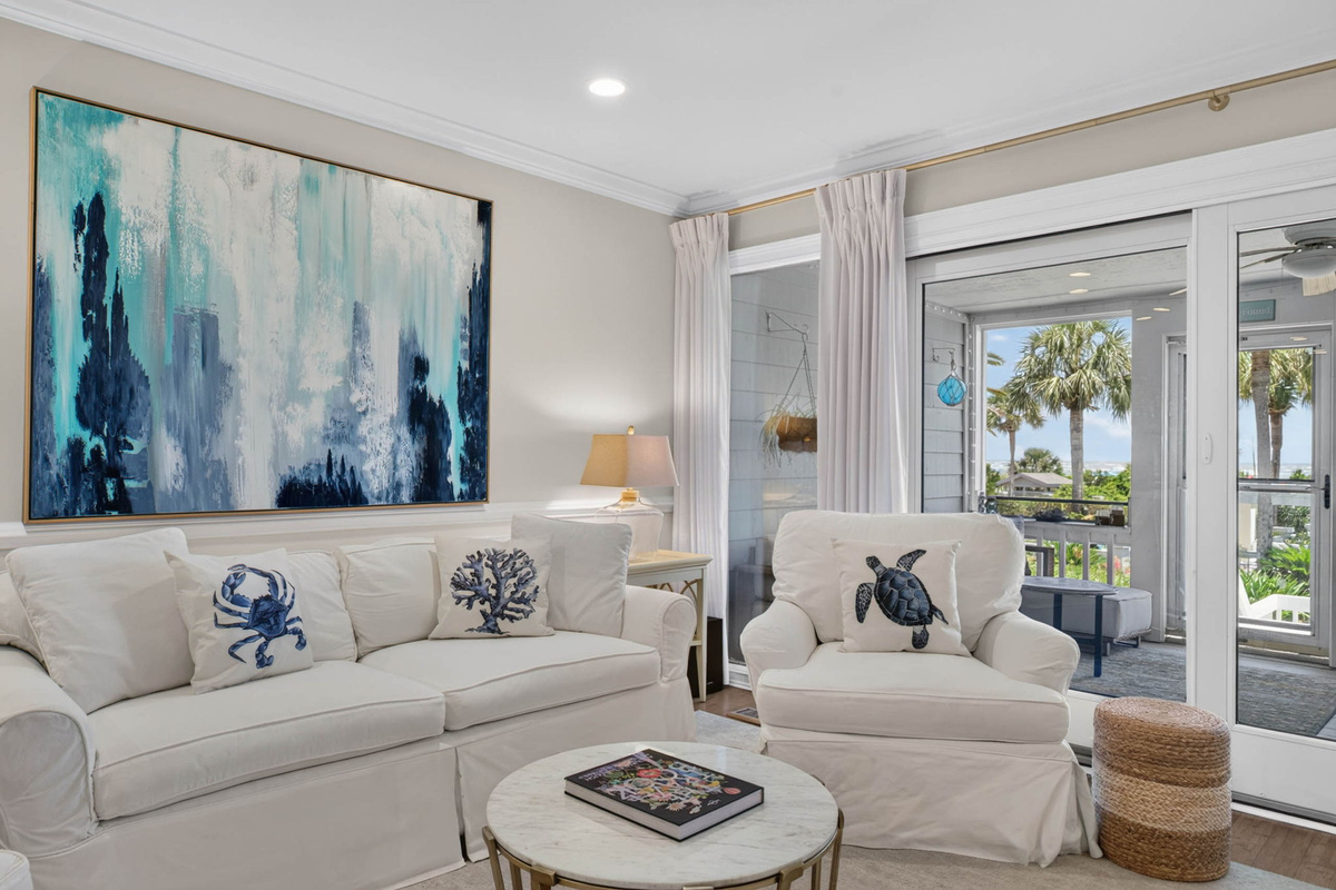 Living Room | Oceans 22 | 22 Beach Club Villas, Wild Dunes | IOP Escapes