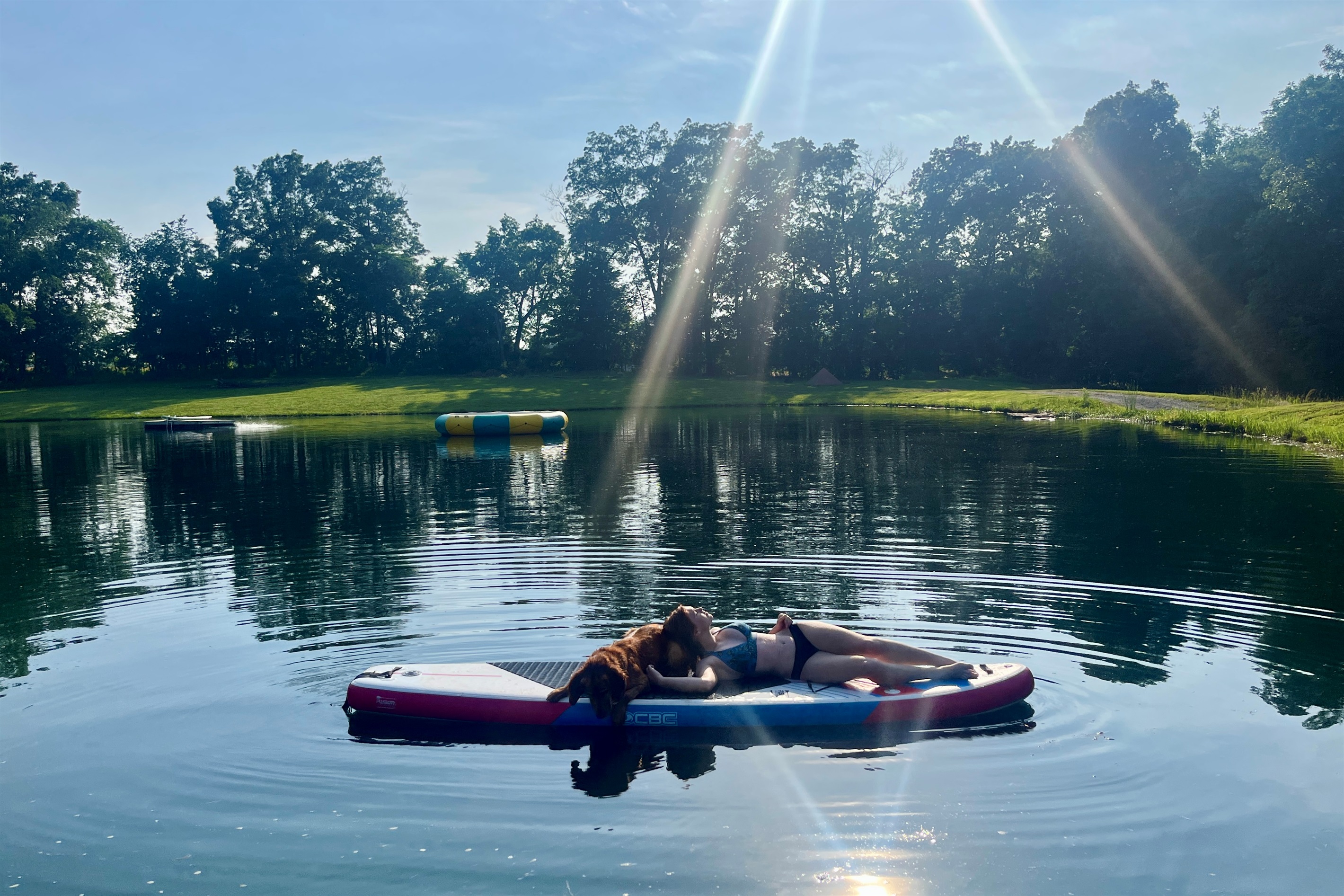 On site swimming fun