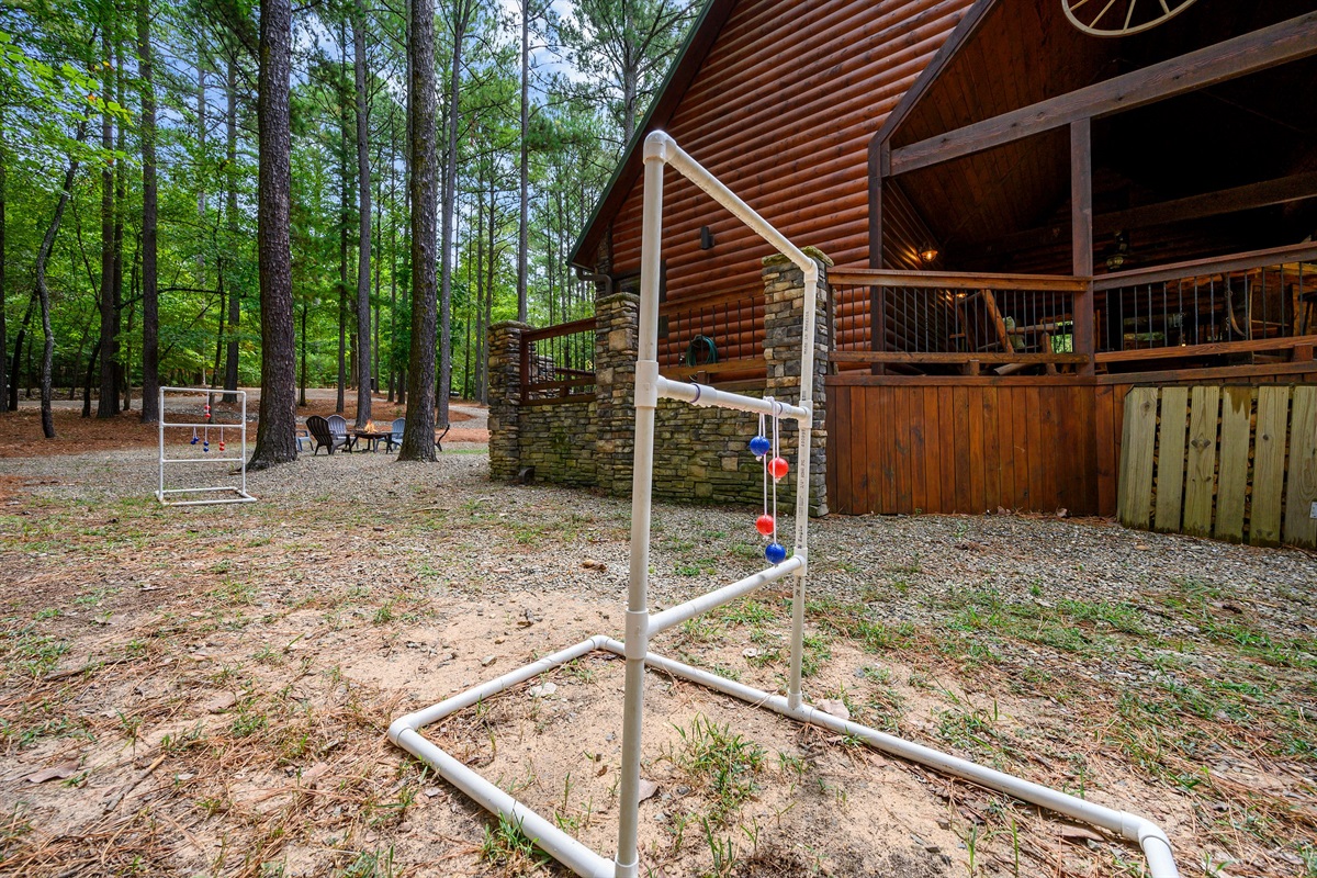 Ladder ball is just one of the many entertainment options at this property.