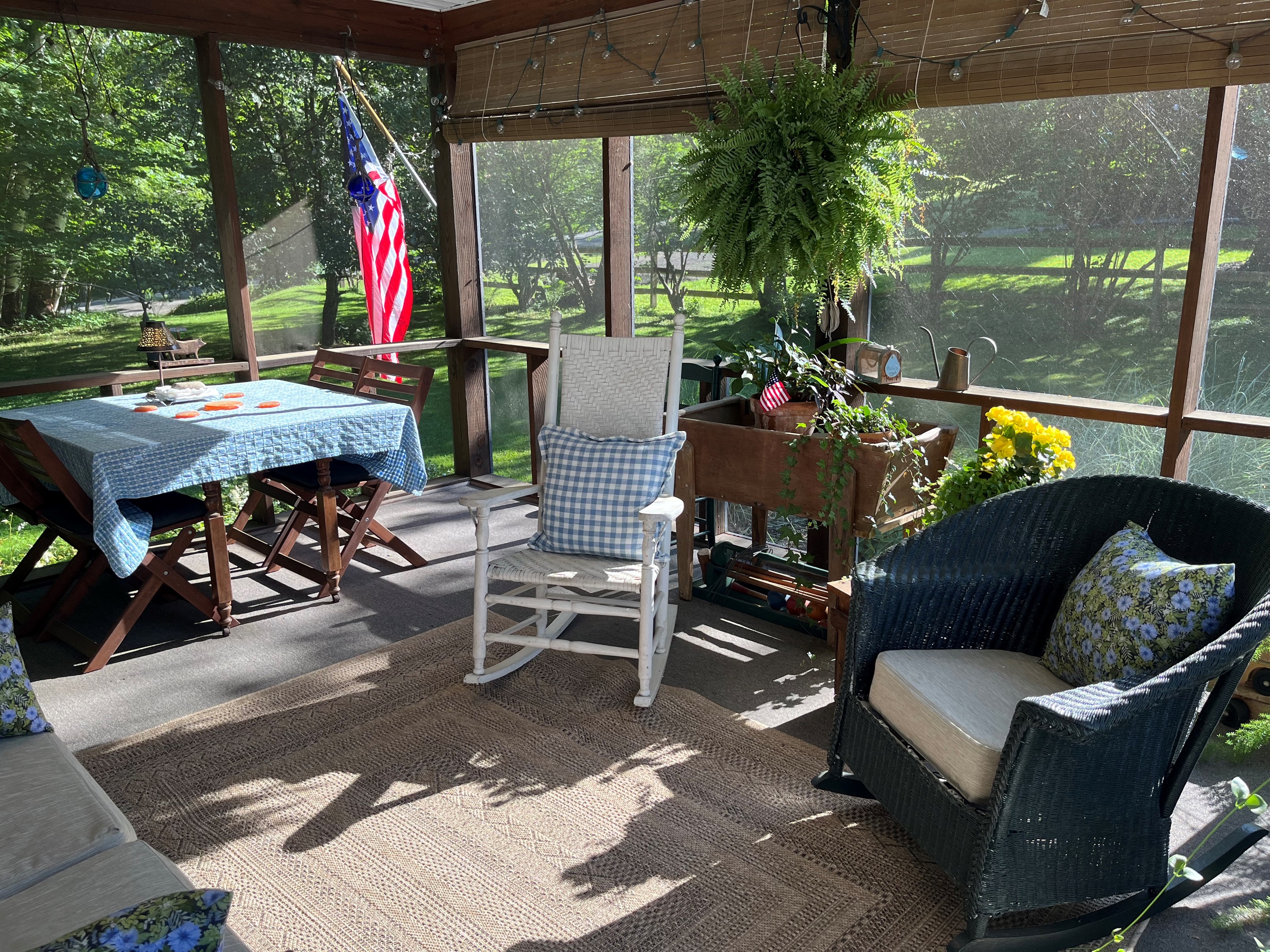 Enjoy the quiet of the backyard