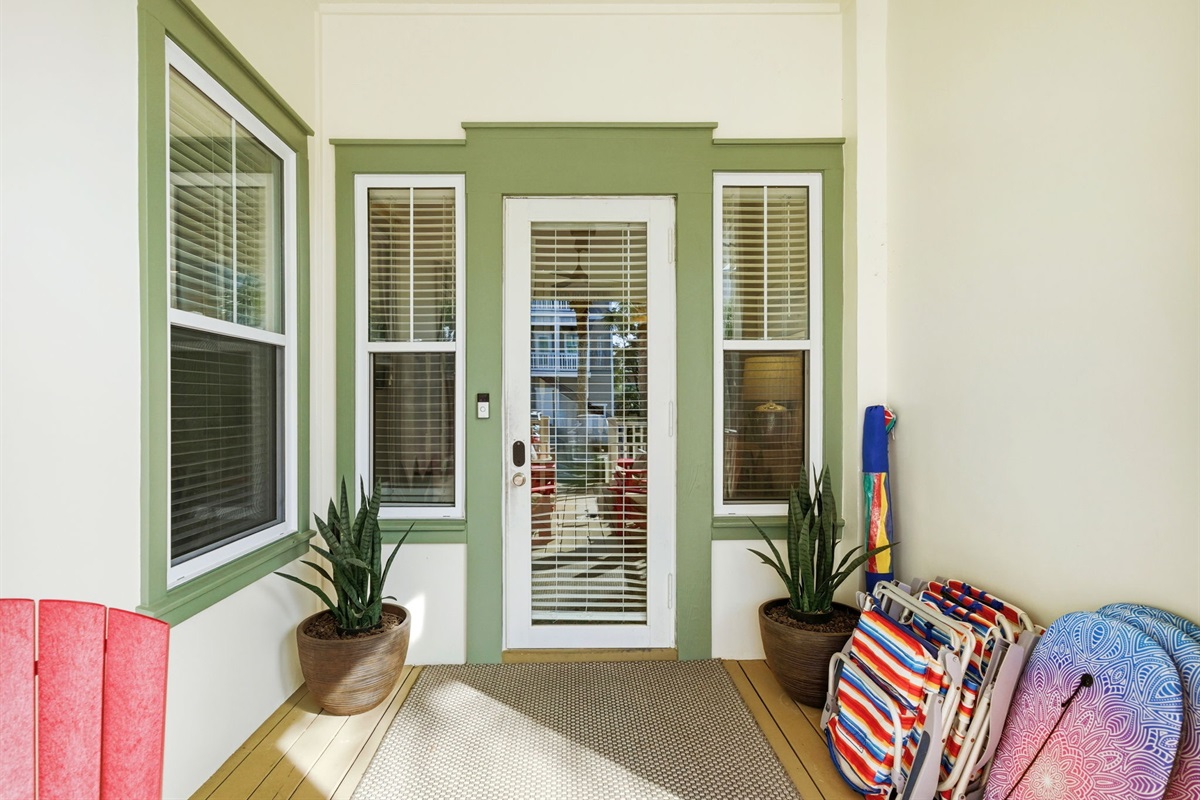 Beach day ready! Grab our complimentary chairs and head straight for the sand.