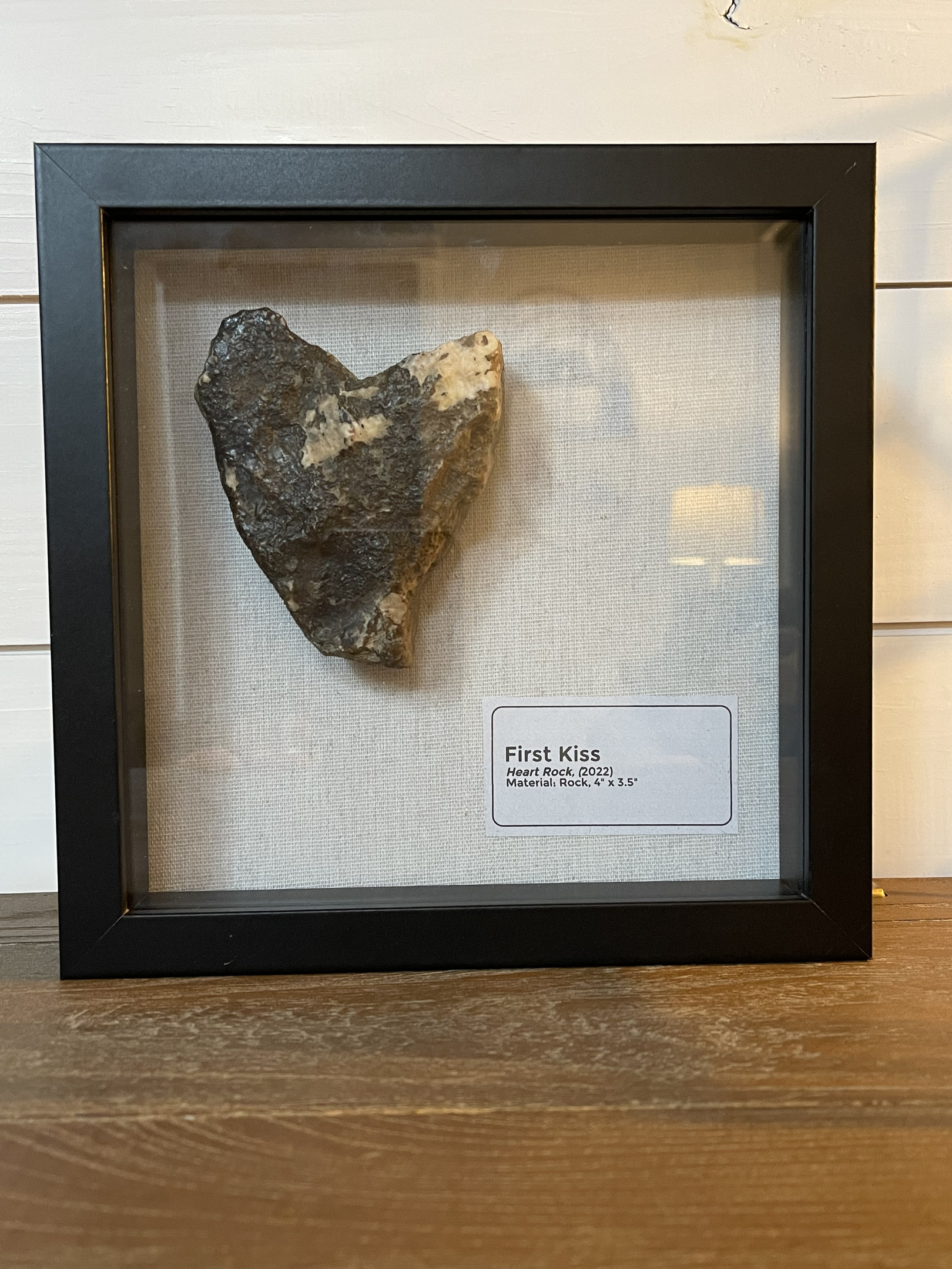 We found this rock outside the cabin & shared the pic with a friend who showed her 8 year old daughter, Jadie (she LOVES rocks!). She suggested we frame it - so we did! She picked the special place for it to be displayed in the main room.