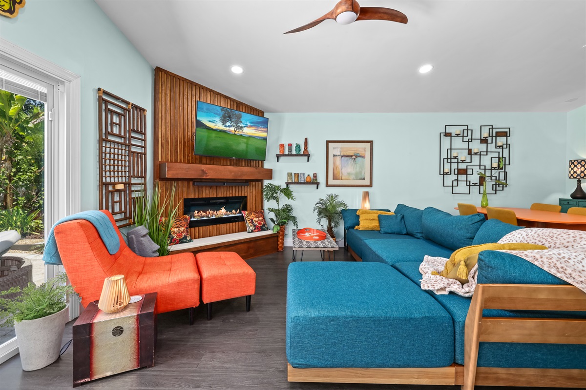 Cozy living room with comfortable seating, perfect for relaxing and enjoying quality time.