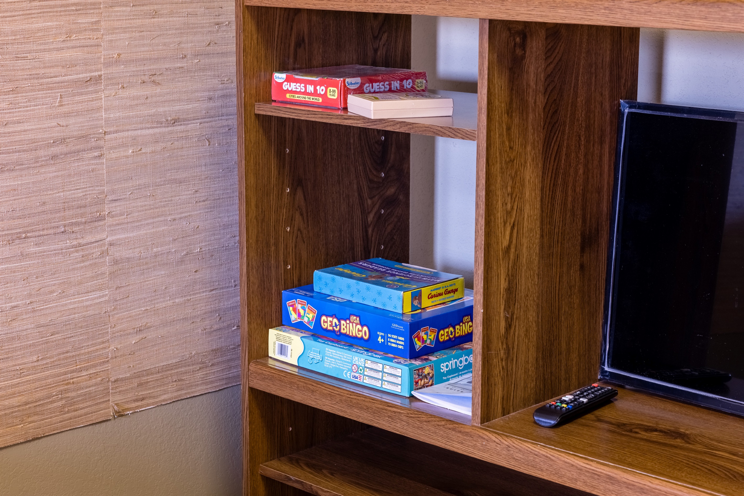 Board games and entertainment for family nights.