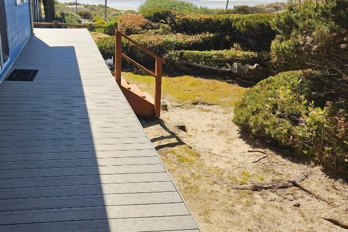 north deck - sliding glass doors from Living Room