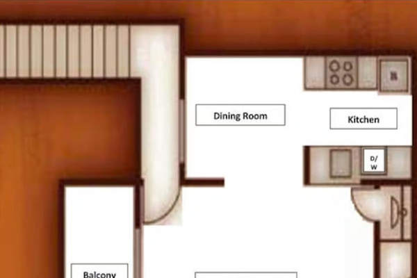 A smart, open layout connecting the dining room, kitchen, and balcony — easy to navigate from the moment you arrive.