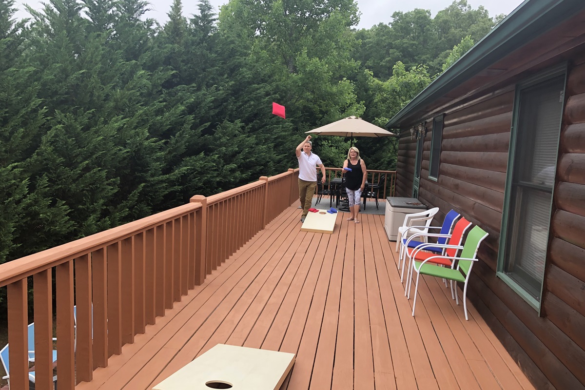Back porch (Cornhole Area)