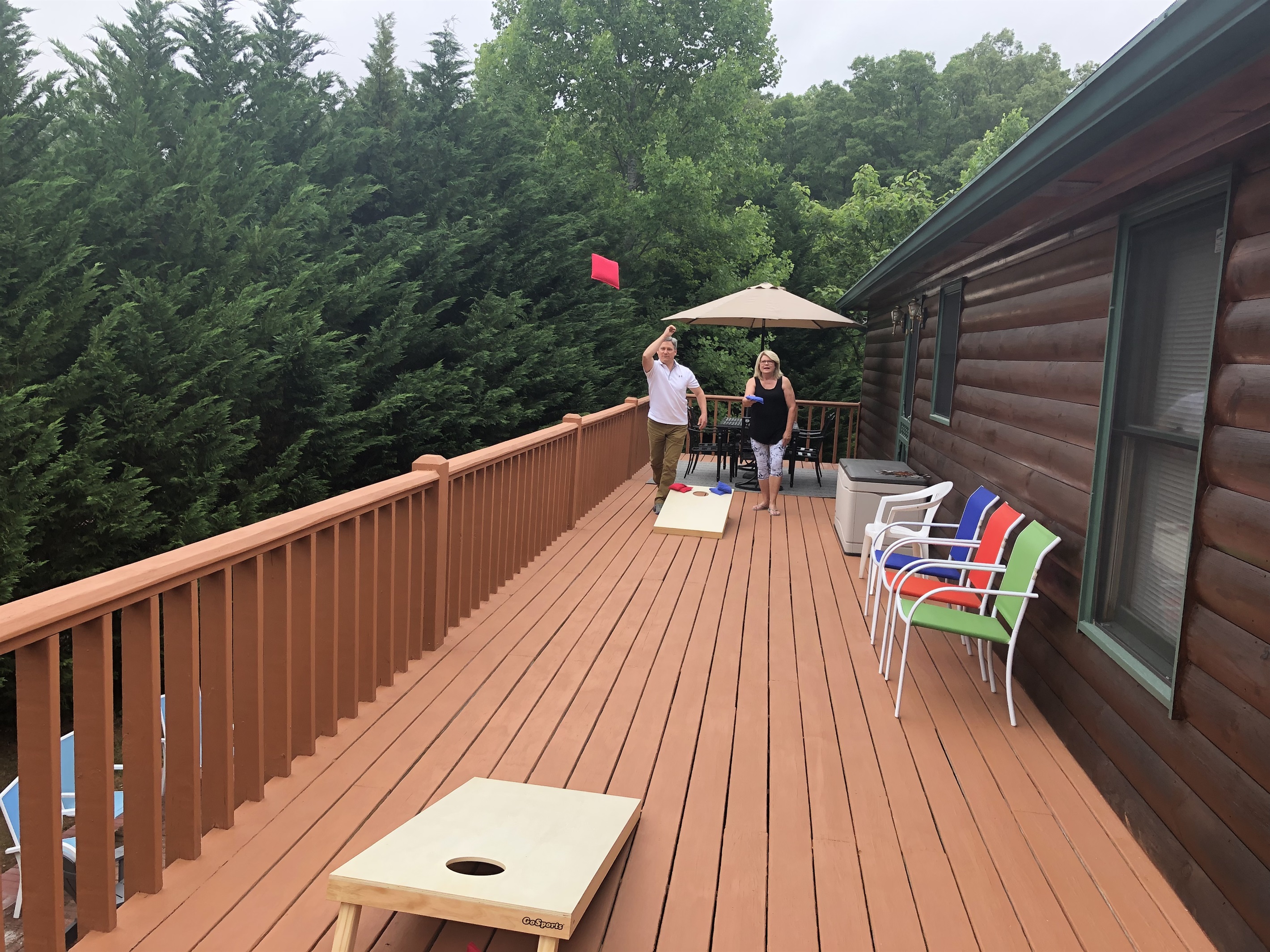 Back porch (Cornhole Area)