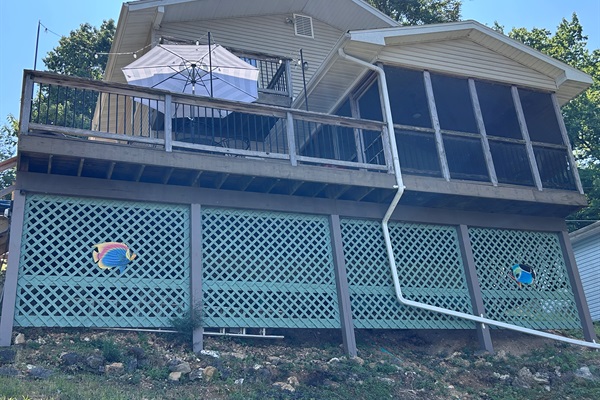 Exterior of home and deck