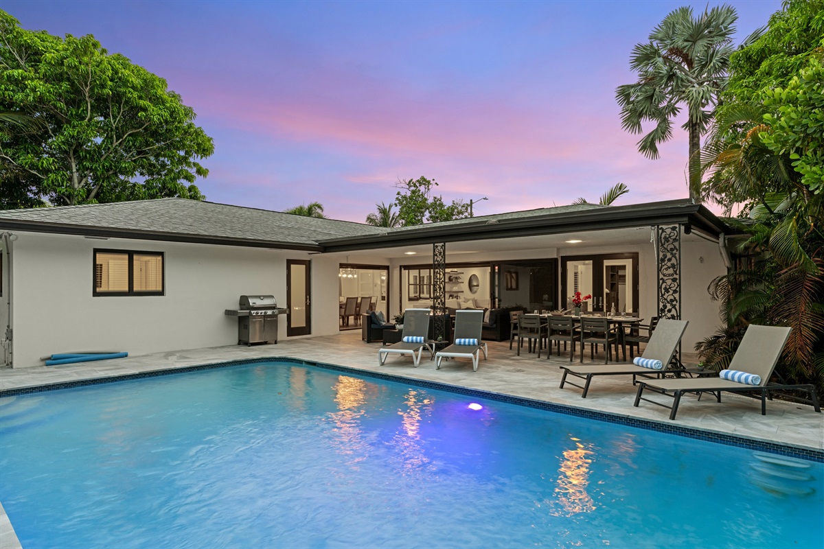 Unwind by the Pool with a Cold Drink and Great Company