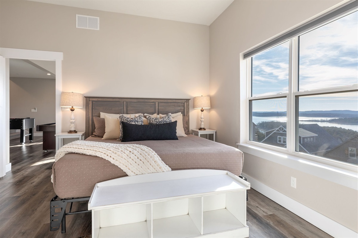 Lower level King bedroom #1 w/ ensuite bath