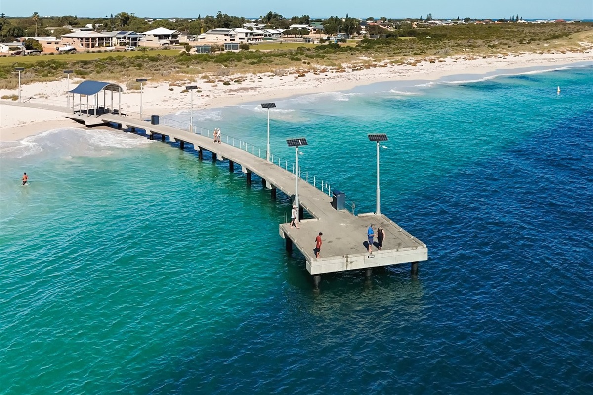 Jurien Bay Jetty popular for the fisherman and the swimmers or just a peaceful walk