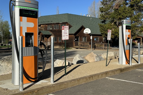 Electric Vehicle Chargers in Town