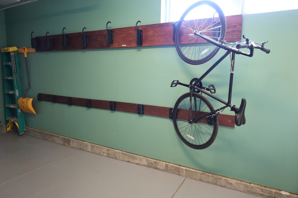 South Garage #2 - hanging bike storage for 8 bikes