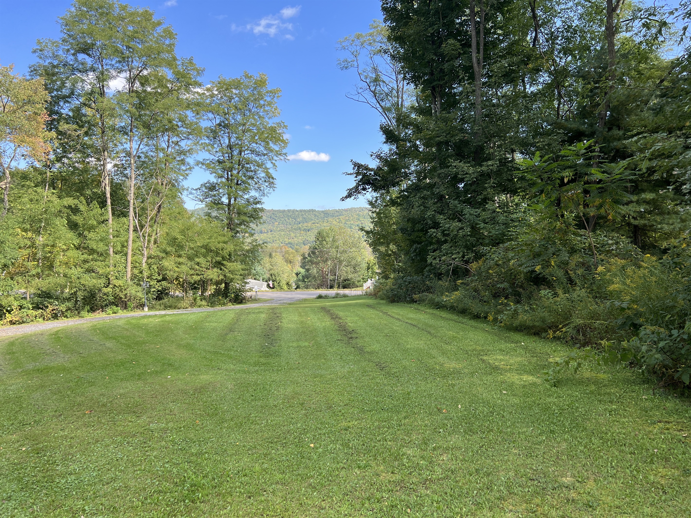 Large front lawn.