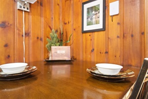 Dining table and utensils