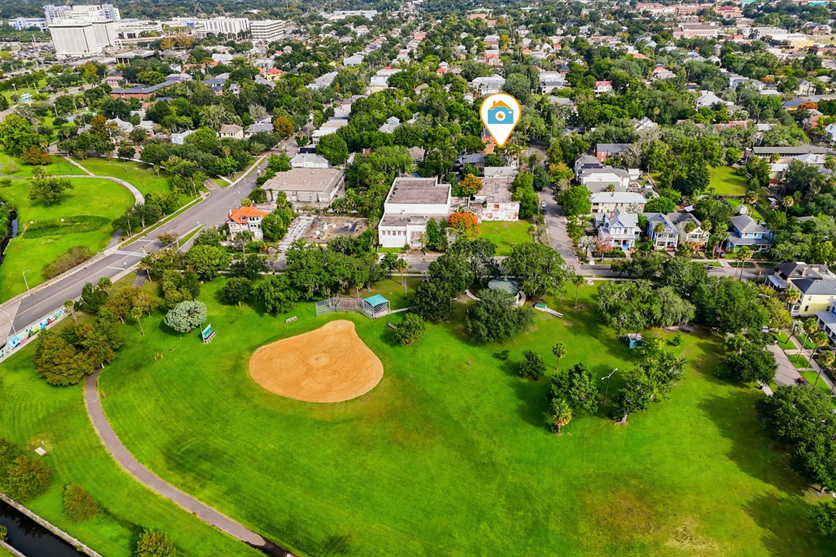 Nearby baseball field