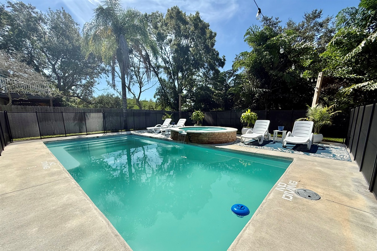 Stretch out on the loungers and soak in the Florida sun by the crystal-clear pool.