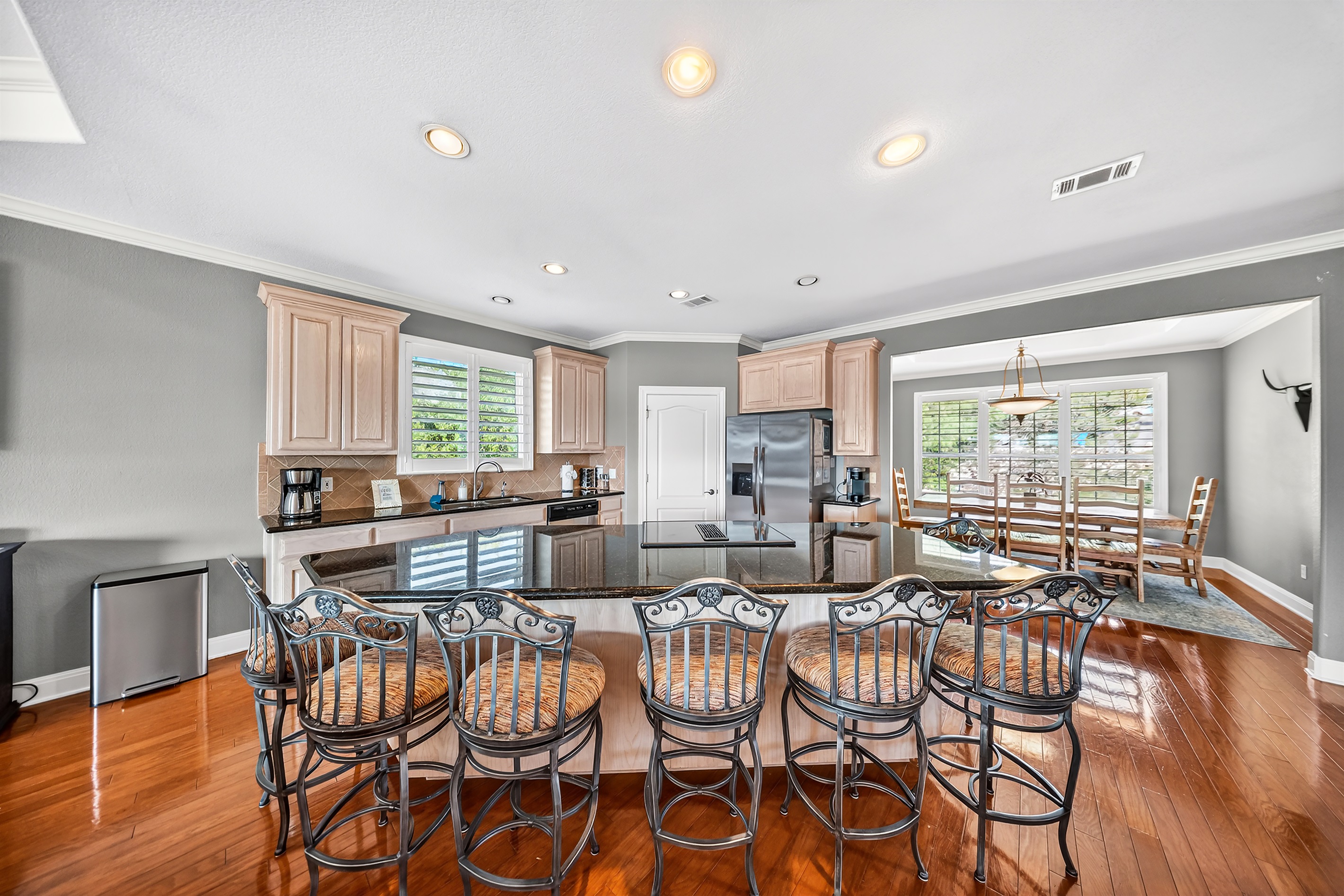 A fully equipped kitchen has everything you need to prepare delicious meals for your family. 