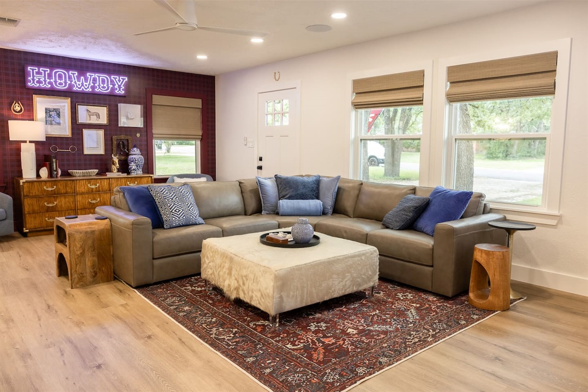 The living room is so comfortable