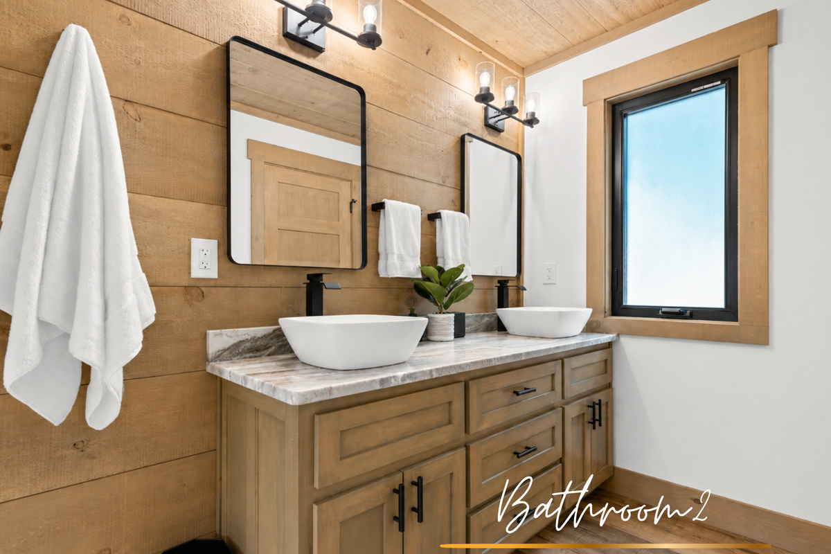 With space for two and a stylish design, this double vanity keeps mornings effortless.