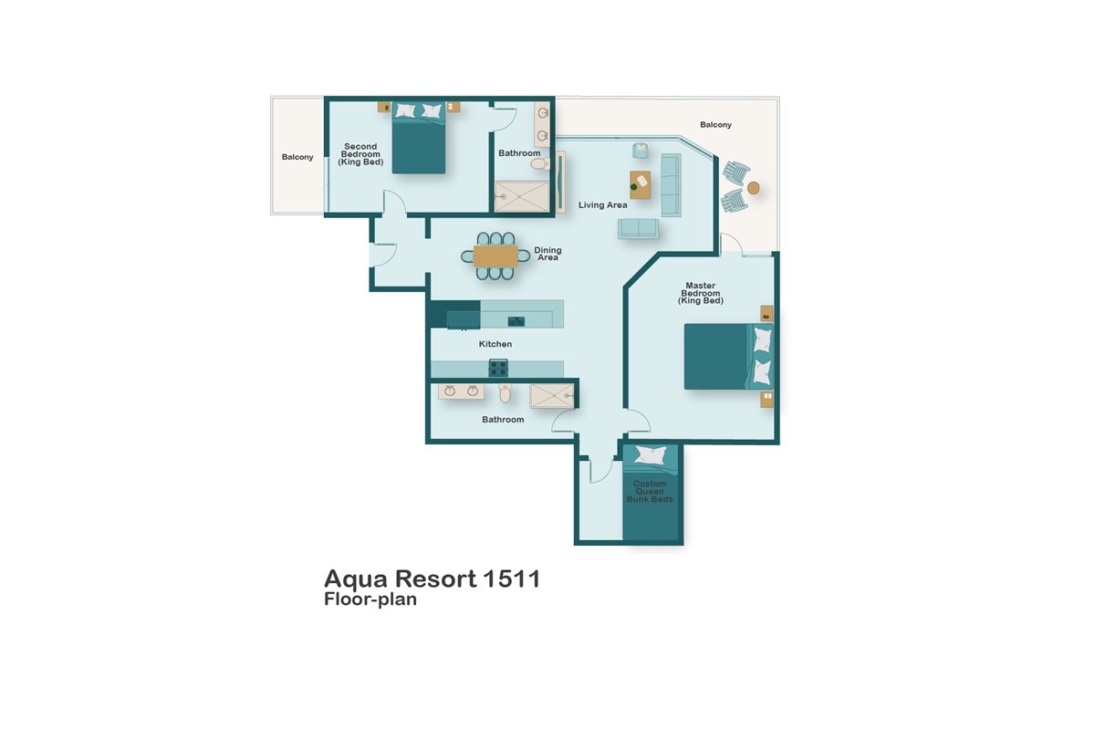 Floor plan for Aqua 1511