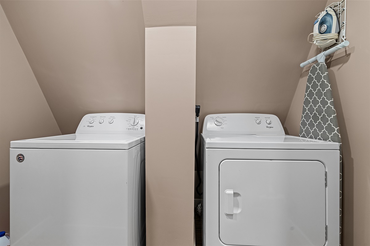 You’ll love the convenience of the washer and dryer.