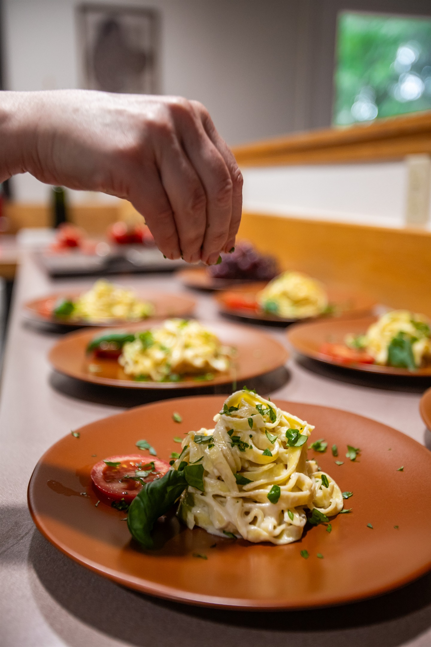 Plate settings, tableware, and everything you need for a full dinner party is stocked on the property.