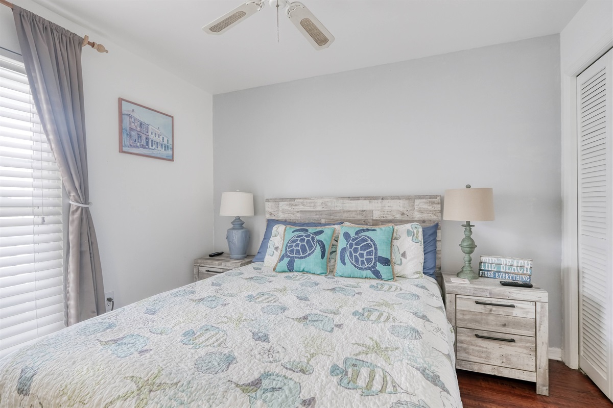 Master has a queen bed