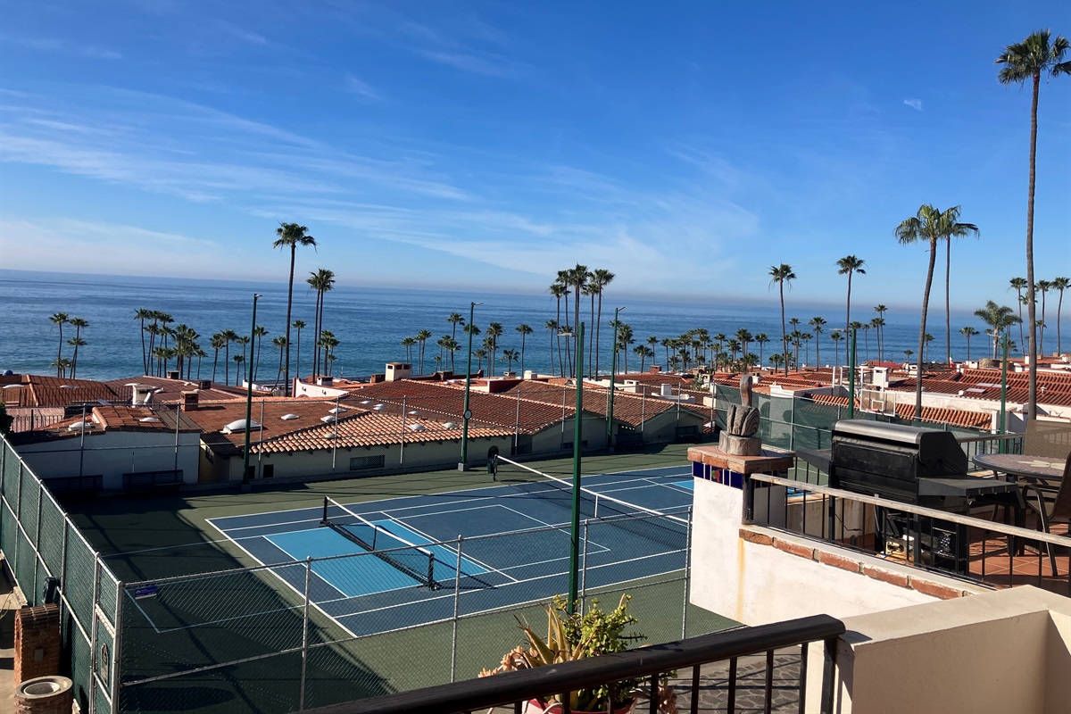 Ocean, Tennis, Pickleball Court Views
