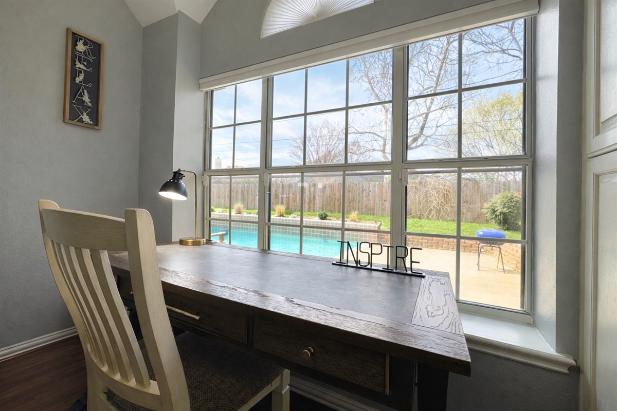 Dedicated workspace ready for productivity during your stay.