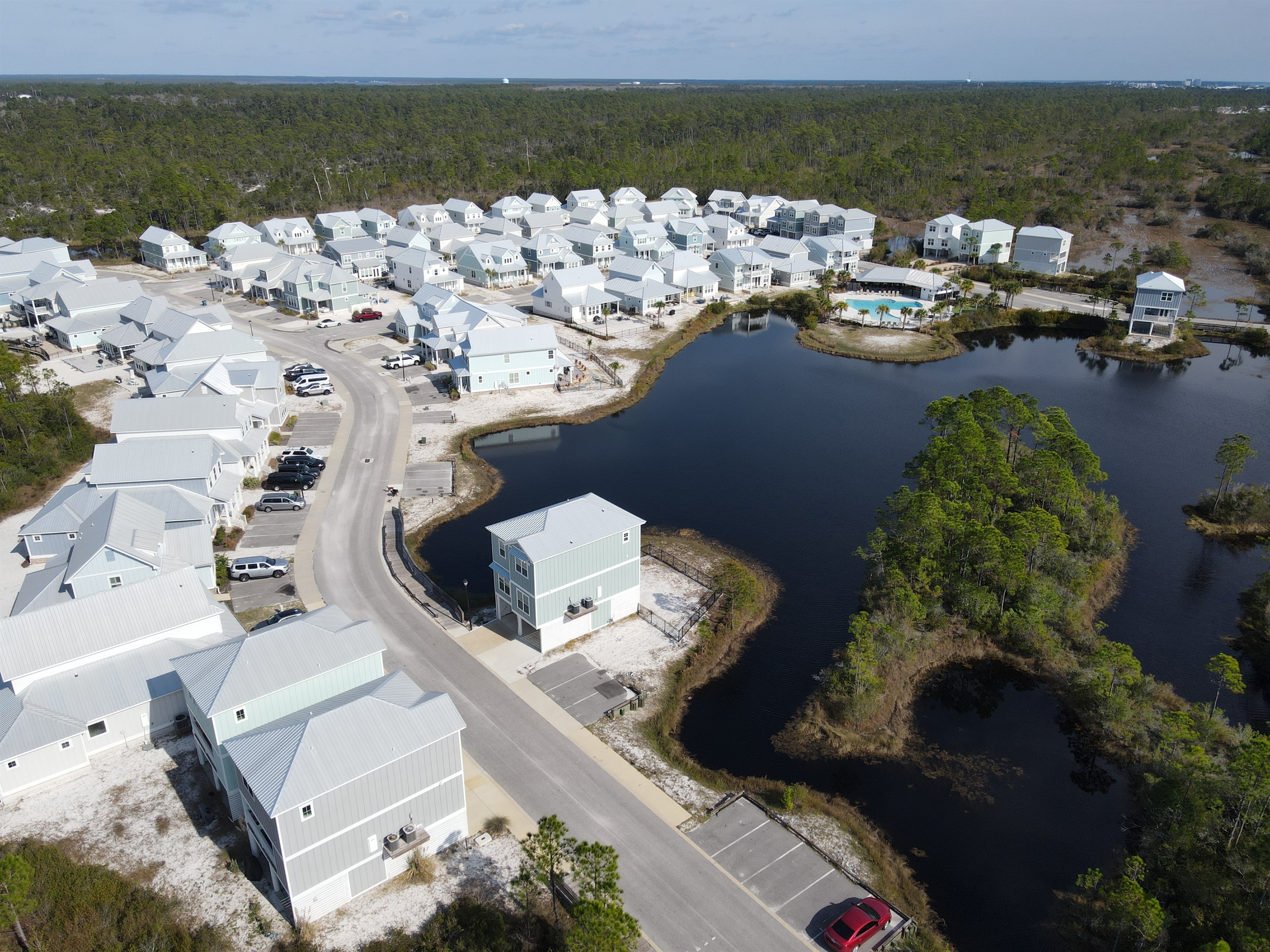 A view of the Summer Salt community from above the Coastal Bummz Cottage.