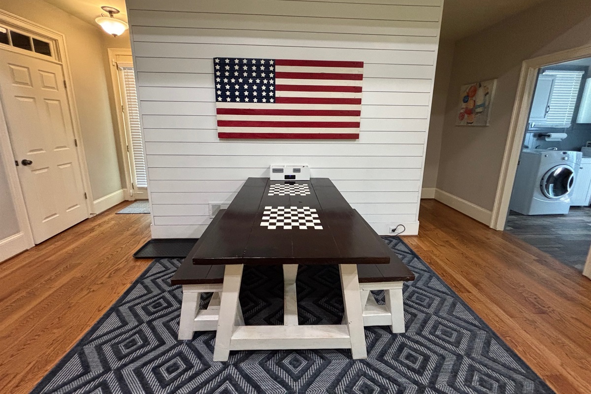 Try your hand at a game of Chess or Checkers.