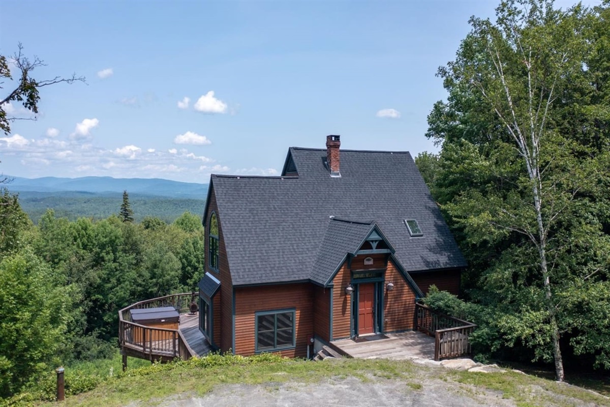 exterior from the front in summer