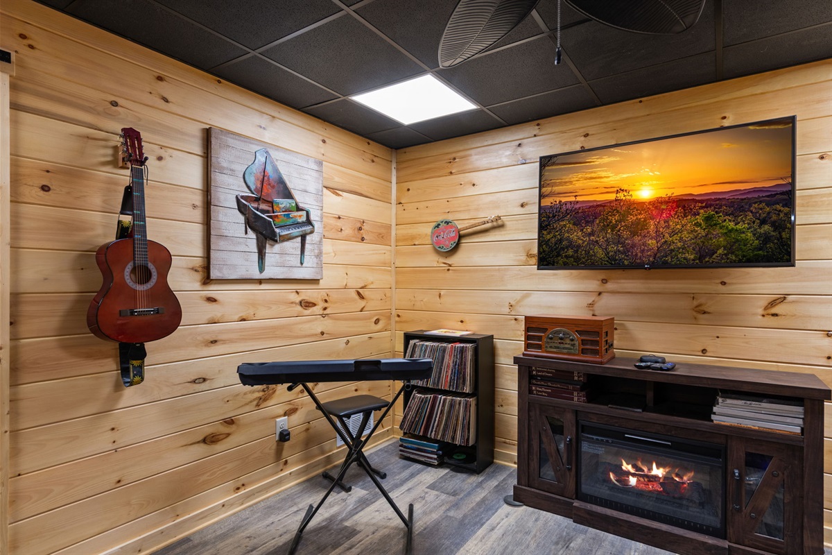 The music lounge offers a unique and relaxing space to unwind, featuring a stylish atmosphere perfect for enjoying your favorite tunes. Whether you're listening, playing, or simply relaxing, this inviting area adds a special touch to your stay.
