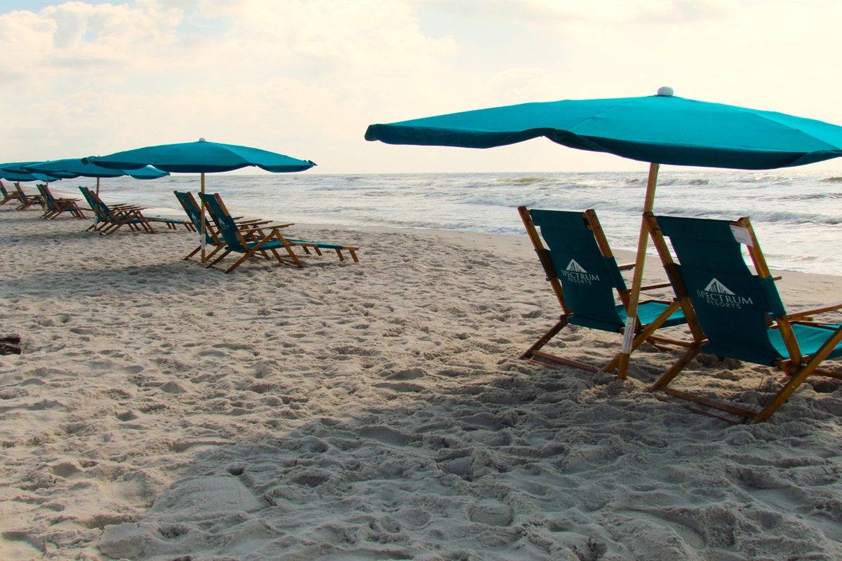 On-site and ready for your relaxation. Excel Beach Service offers convenient chair and umbrella rentals, ensuring a comfortable and enjoyable beach experience.