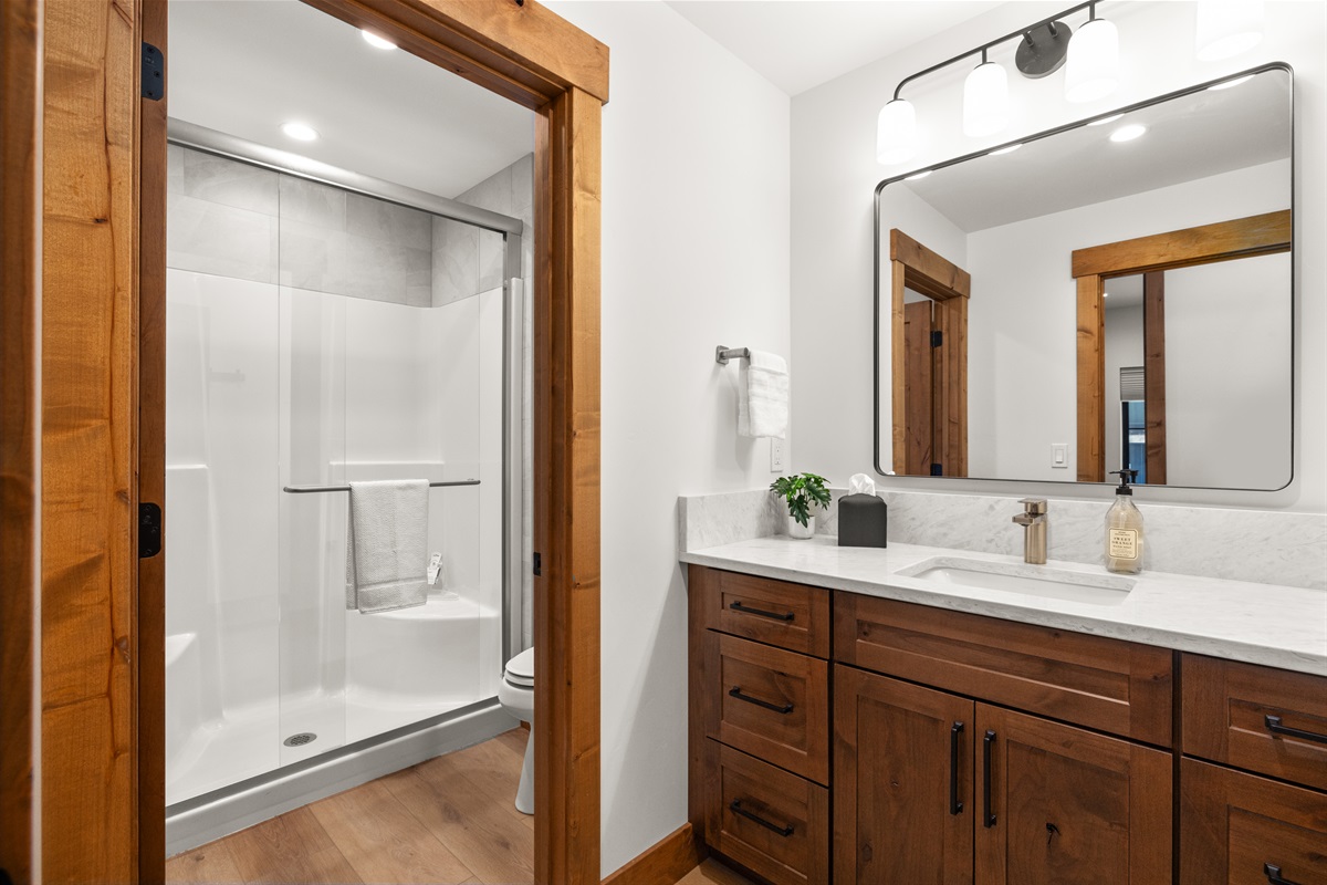 Across the hallway from the bunk room.