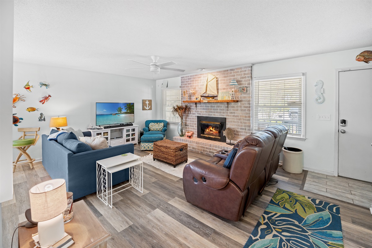 Comfy Living Room - large smart TV