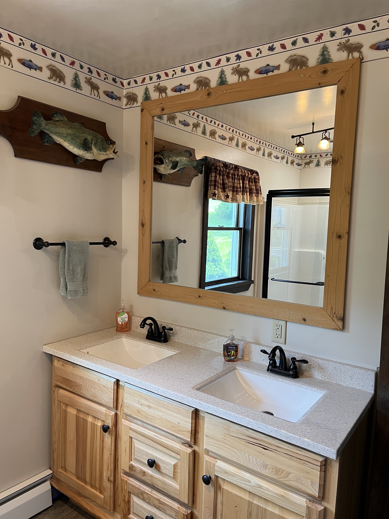 Main floor bathroom 1 with double vanity
