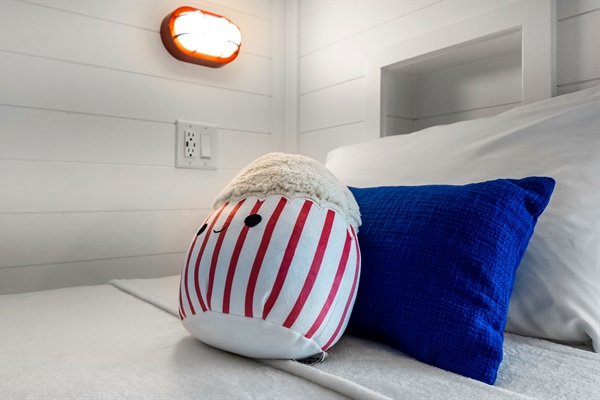 Guests in the Pleasure Pier Guest Suite will enjoy bunks with reading lights, book nooks and personal changing stations.